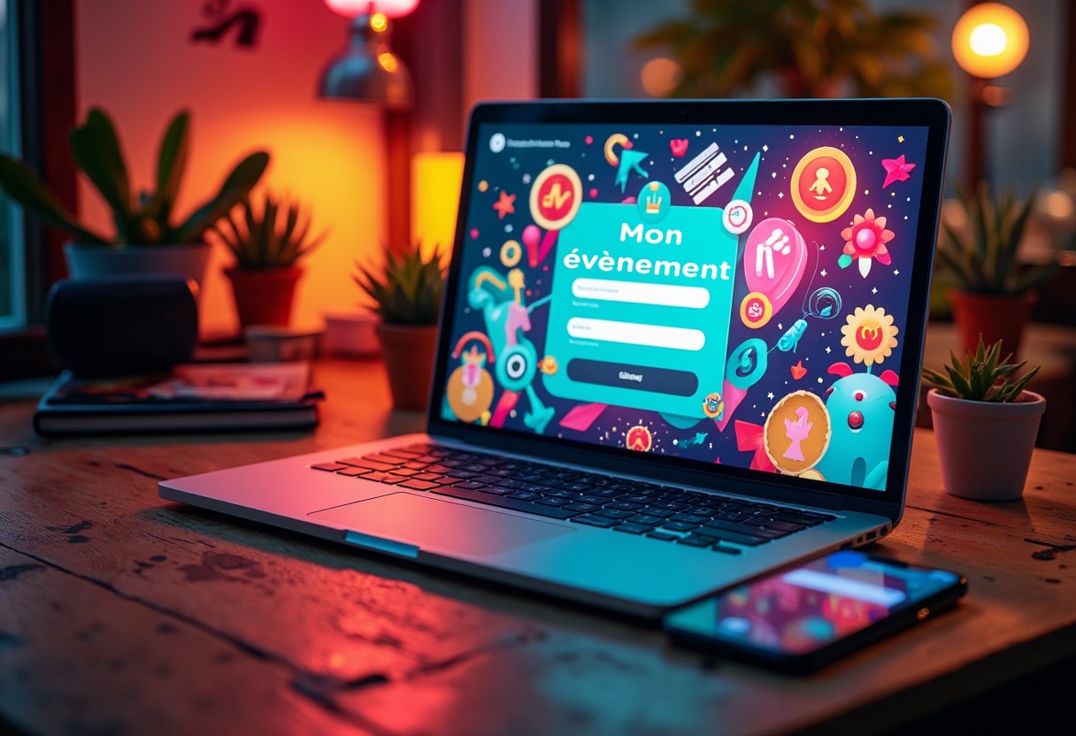 A Vibrant Closeup Of A Laptop Screen Showcasing A copie